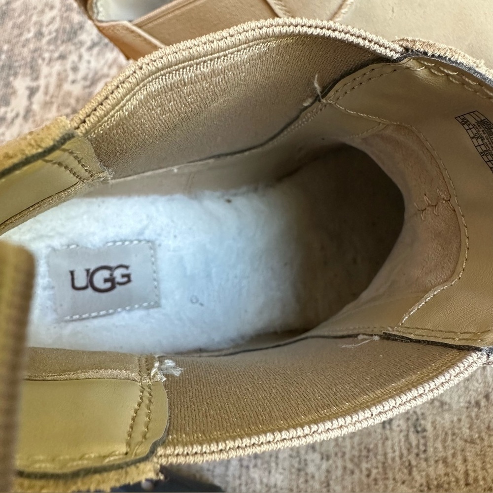 UGG Women's Brisbane Chelsea Waterproof Boots Mustard Seed Color Size 10 NWT - Picture 8 of 8